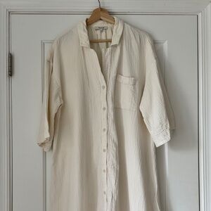 Madewell Lightestspun Cover-Up Maxi Shirtdress